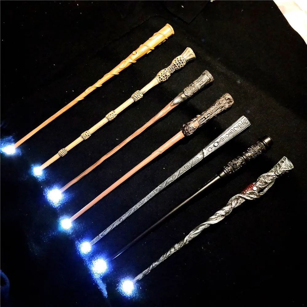 36CM Harried Potter Wand Metal Lamp Cosplay Hogwarts Popular Gift Show Real Magic Special Effects Accessories Clothing Props