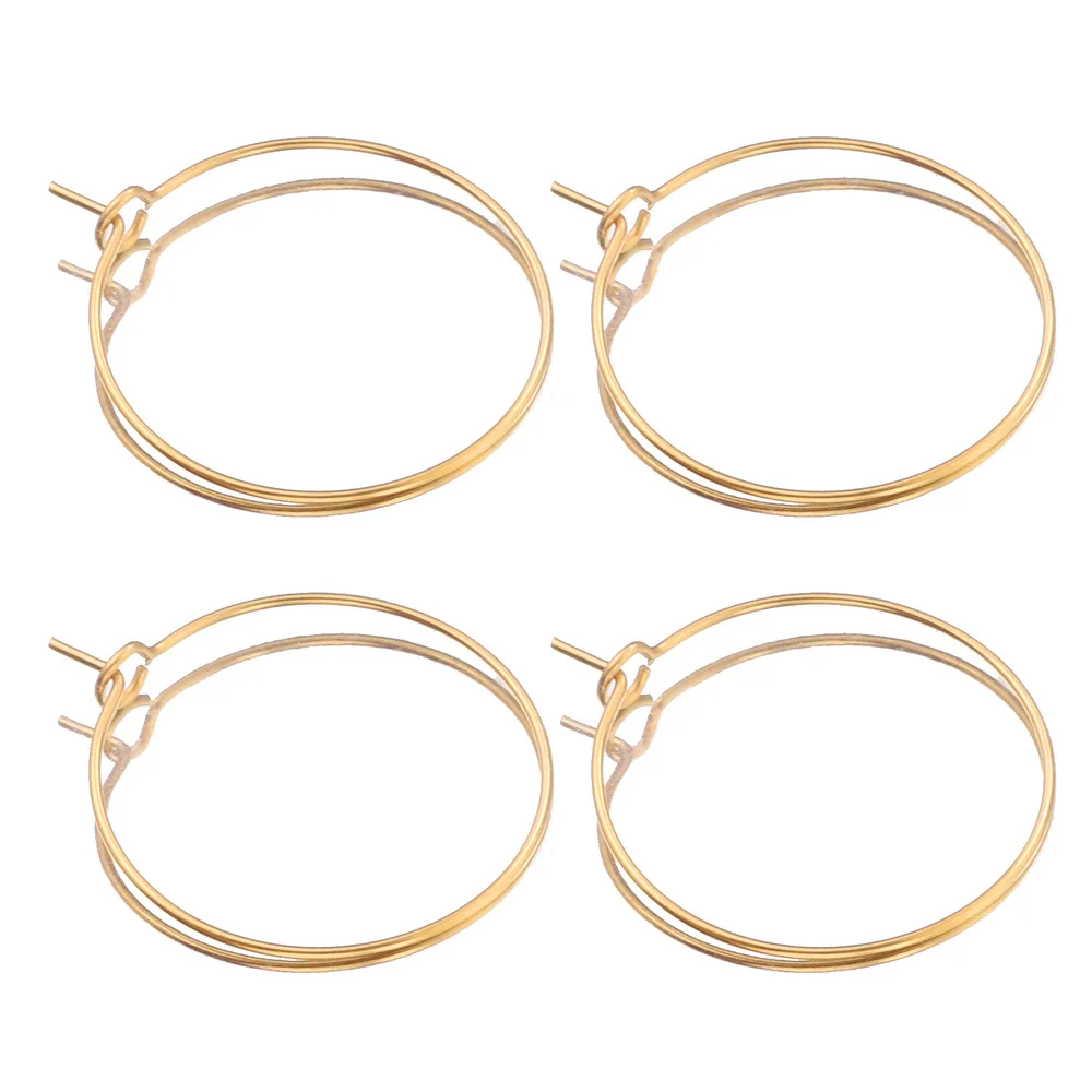 20pcs/lot Gold Stainless Steel Big Circle Wire Hoops Loop Earrings High Quality for DIY Dangle Earring Jewelry Making Supplies