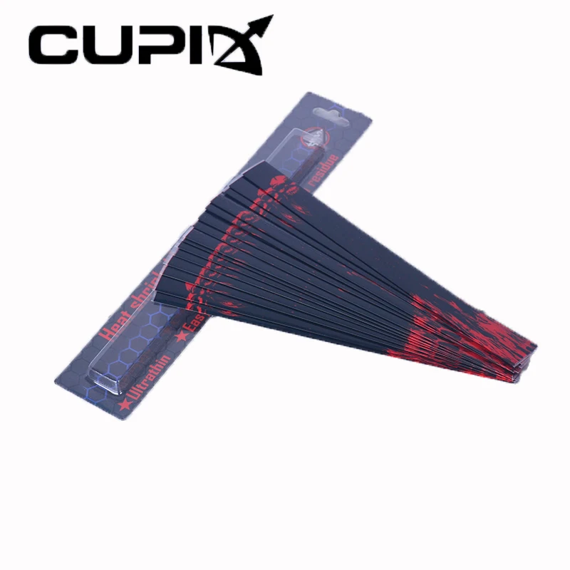 

15 Pcs Black red 19.3*1.8*0.1cm Heat Shrinkable Arrow Wraps Arrow Sticker DIY Arrows for Outdoor Archery Hunting Shooting