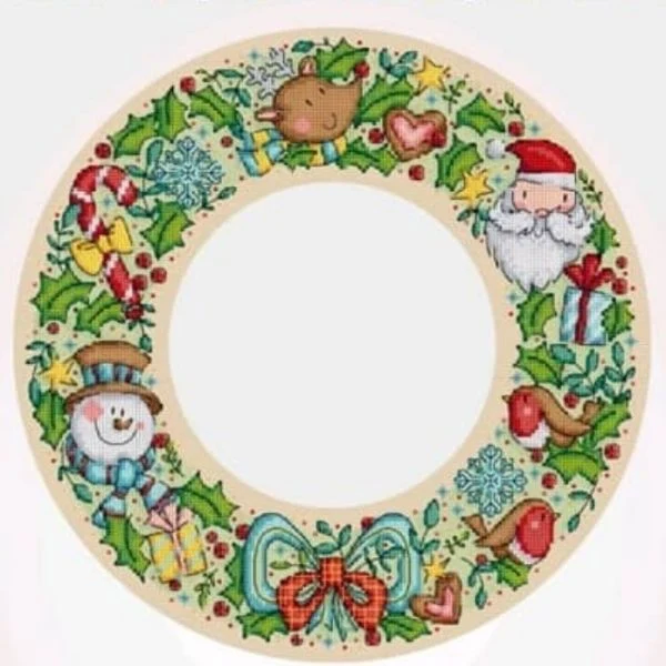 

Merry Christmas 40-40 Cross Stitch Ecological Cotton Thread Embroidery Home Decoration Hanging Painting Gift