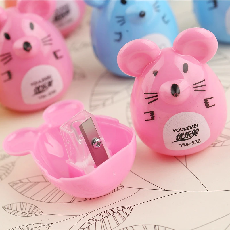 S-0011 factory direct shipping Korea cute little mouse shape student pencil sharpener pencil sharpener Stationery office statio