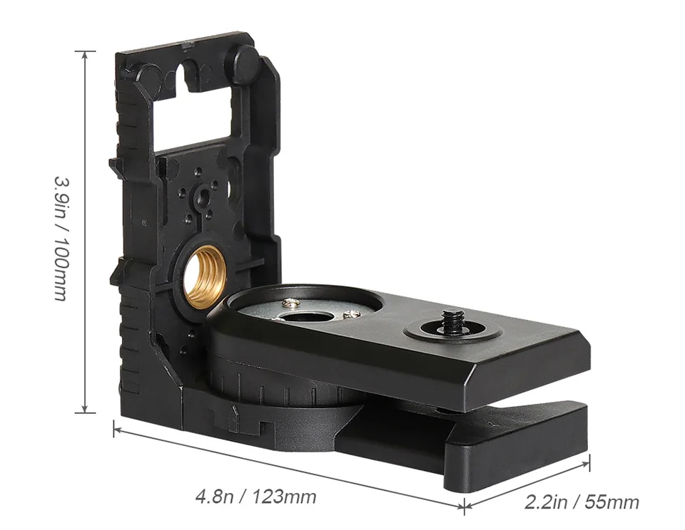 Huepar adattatore di livello Laser a staffa magnetica multifunzionale a forma di L con Base girevole magnetica regolabile a supporto a 180 gradi