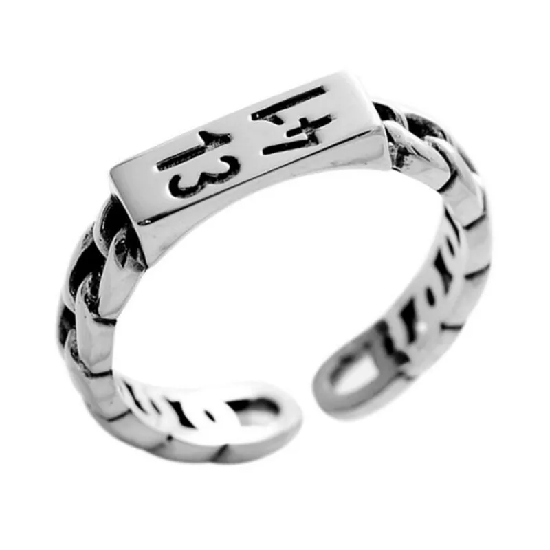 شخصية جديدة التايلاندية الفضة عدد 1314 في الصين يعني عمر 925 فضة مجوهرات الإبداعية افتتاح خواتم TYB421