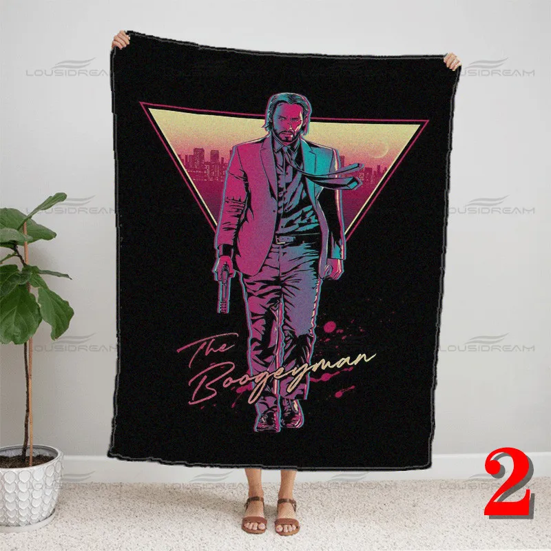 John Wick Home Fashion Flannel Blanket Ruthless Killer Thin Blanket Portable Home Travel Office Cover Blanket