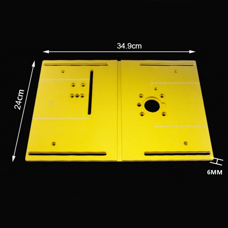 Frästisch-Einlegeplatte für Werkbank, Kreissägen-Abdeckplatte mit Gehrungsführung, Aluminiumprofil-Absperrung, Gleithalterung – Detail 8