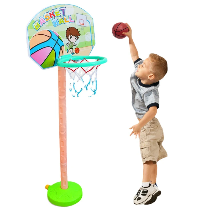 Children's Sports Shooting Practice Rack Can Be Raised and Lowered To Adjust The Basketball Stand To Send Basketball Inflator