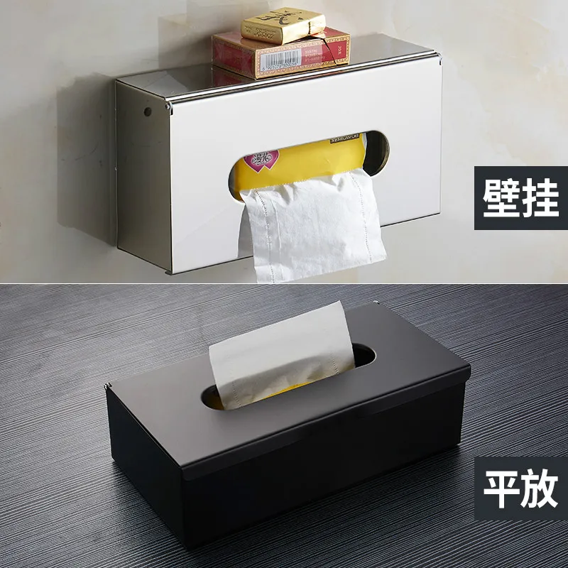 Toilet Roll Paper Holder Stand Stainless Steel  Paper Rack Tissue Box Metal Shelf Bathroom Paper Towel Dispenser Wall Mounter