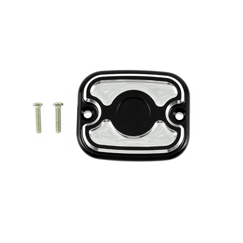 Motorcycle Front Brake Reservoir Master Cylinder Cover CNC Aluminum For Harley Softail Fatboy Dyna Super Glide Touring FLHX FLHR
