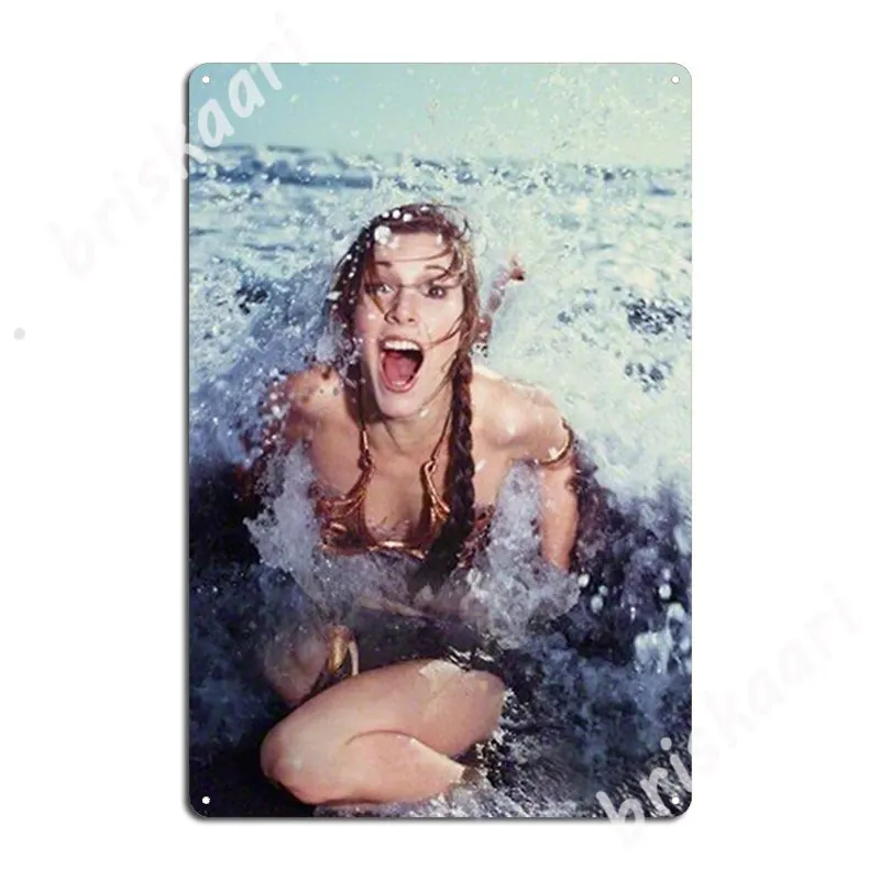 Carrie Fisher At The Beach Metal Signs Wall Decor Cinema Classic Club Tin sign Posters