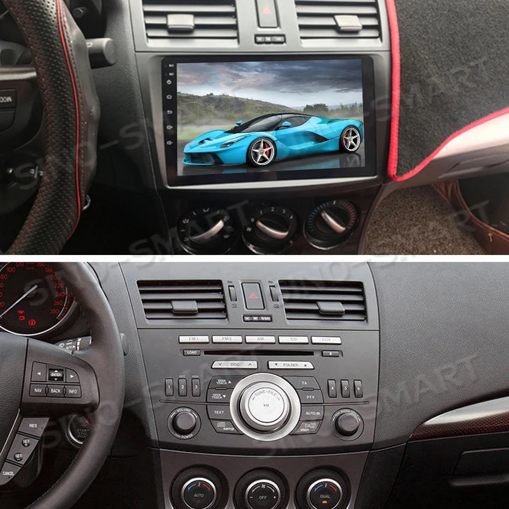 SINOSMART 9" Android Autoradio für Mazda 3 (Mazda3) / Axela 2009–2013 BL, GPS-Navigation, OEM-Stil, CarPlay, Android Auto, unter – Detail 4