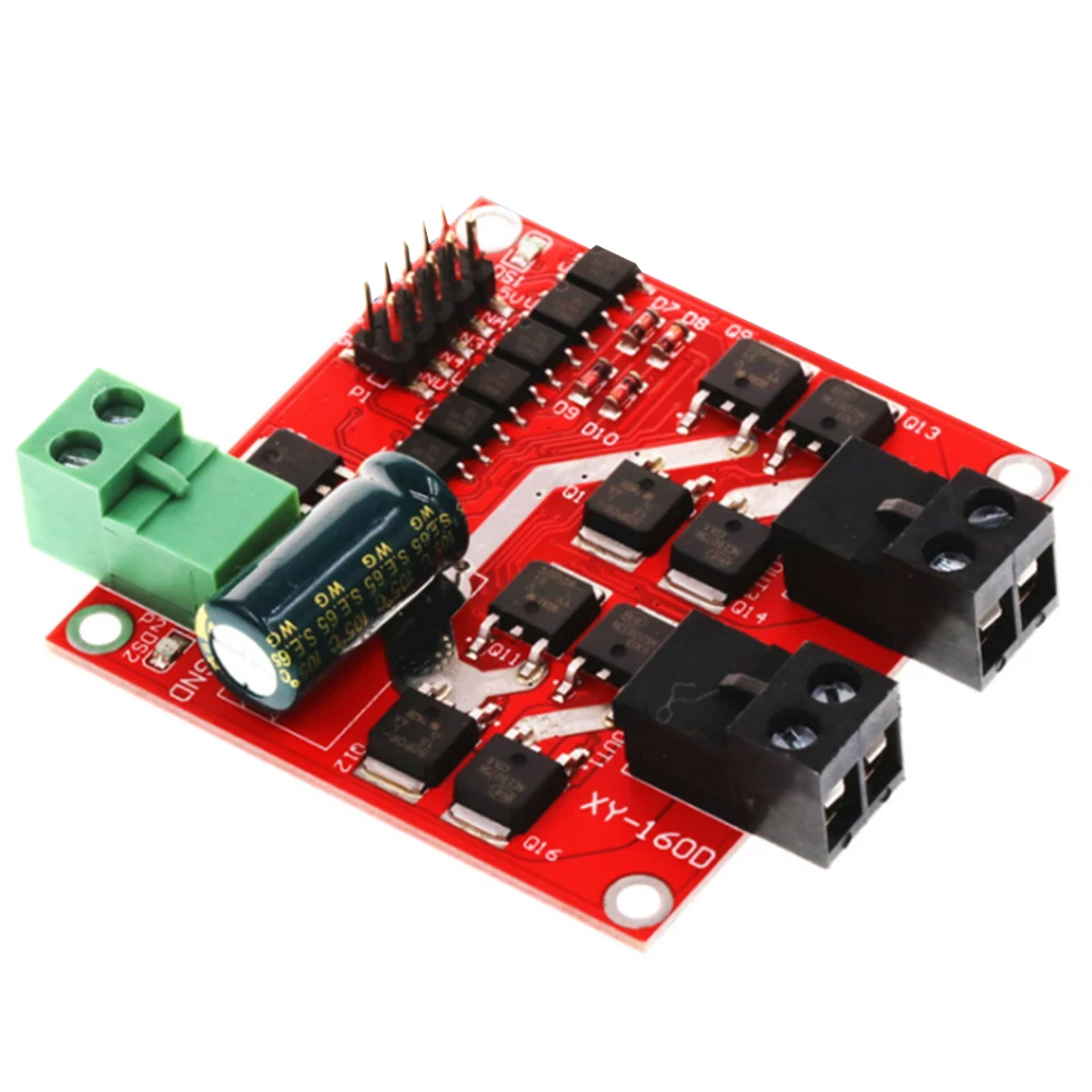 160W 7A 12V 24V Dual Path DC Motor Driver Module H-bridge L298 Logic Control Signal Optocoupler PWM Drive Reversing Braking