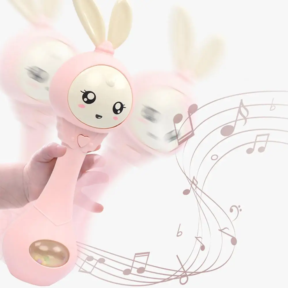 Multiple 0-12Months 0-3Years LED Baby Rattles Toy Soft ABS Animal Musical Hand Shake Toy Early Educational Hand Bell Baby Toys