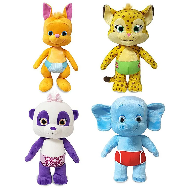 3/4/5pcs 25cm Word Party Plush Toys Lulu Bailey Franny Kip Panda Elephant Wallaby Soft Stuffed Animals Doll for Kids Best Gifts