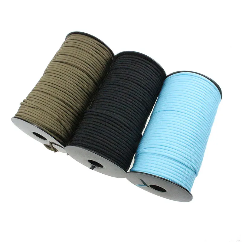 Polyester 7-Core Paracord 100m Paracord 4mm Rope Multifunctional Camping Survival Rescue Rope Bundled Tent Rope Climbing Rope