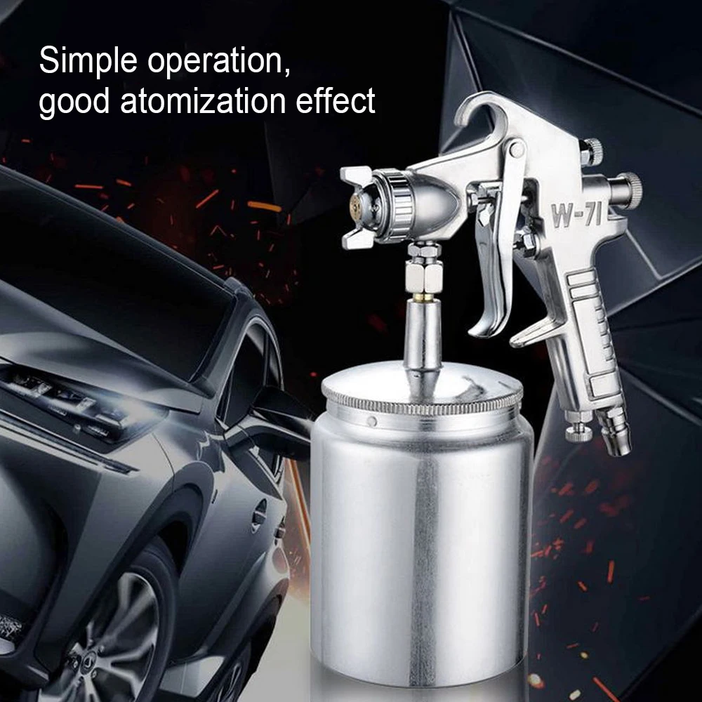 

600ML Spray Gun W-71 Professional Pneumatic Airbrush Sprayer Alloy Painting Atomizer Tool with Hopper Family Car Paint Spray Gun