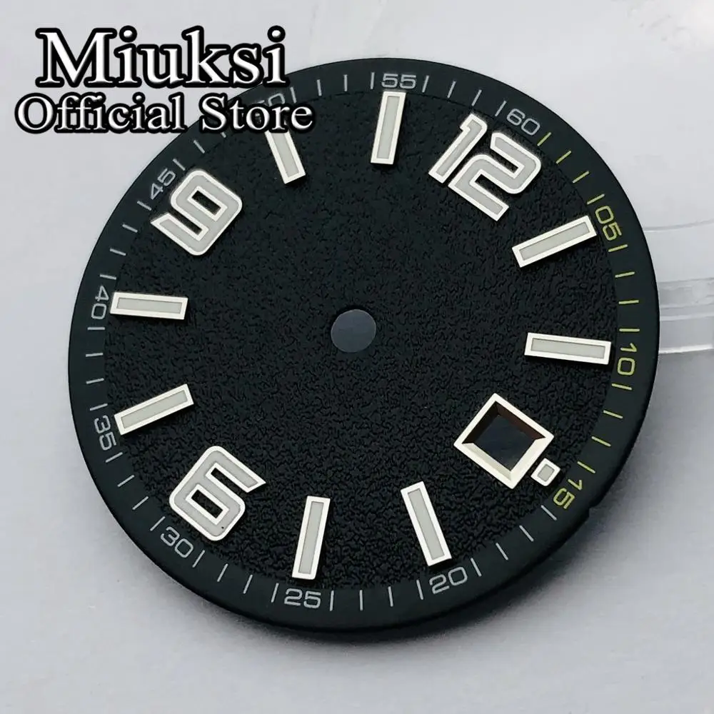 Miuksi 31.5mm black bule green sterile dial luminous fit ETA2836 2824 Mingzhu DG2813 3804 Miyota 8215 821A Seagull 1612 movement