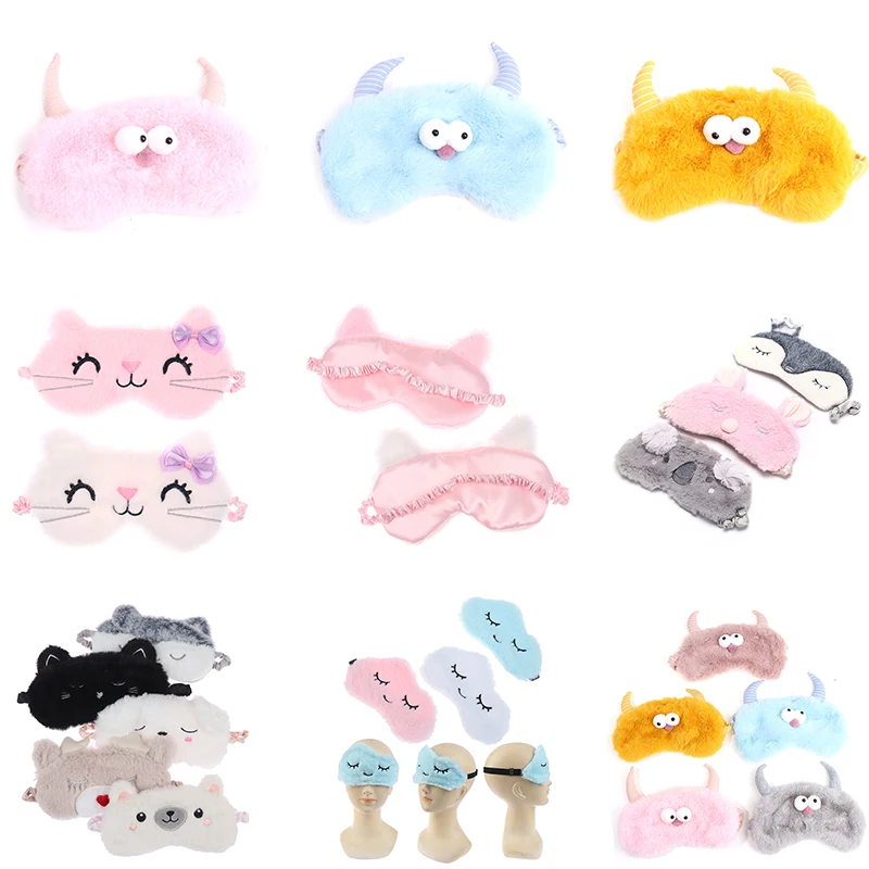 Sleeping Eye Mask Unicorn Sleep Night Mask Plush Cute Eye Patch Sort Band Aid Dream Cover For Girl Relax Travel Health Blindfold