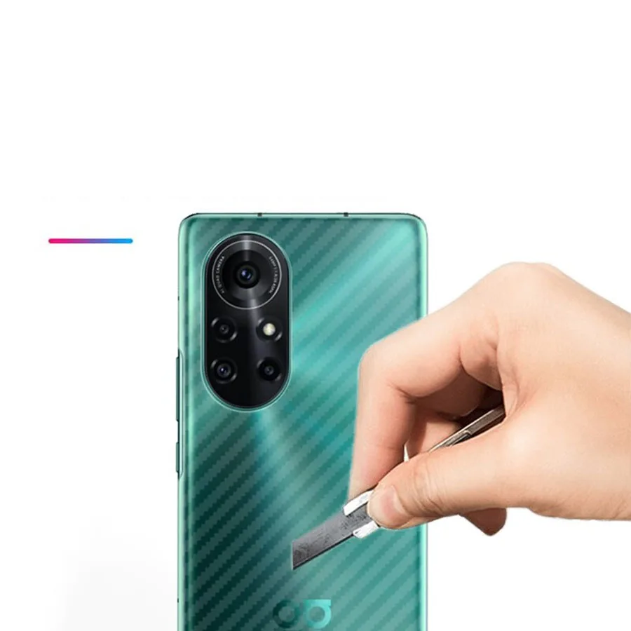 화웨이 P20 P30 P40 라이트 프로 노바 5T 스크린 프로텍터 메이트 40 30 20 10 라이트 명예 50 프로 20 라이트에 대한 5PCS 다시 탄소 섬유 필름