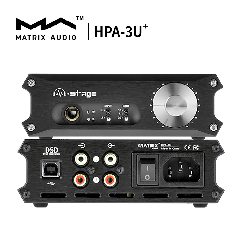 

Matrix M-Stage HPA-3U⁺ Class A Headphone Amplifier HPA-3U USB DAC Decoder