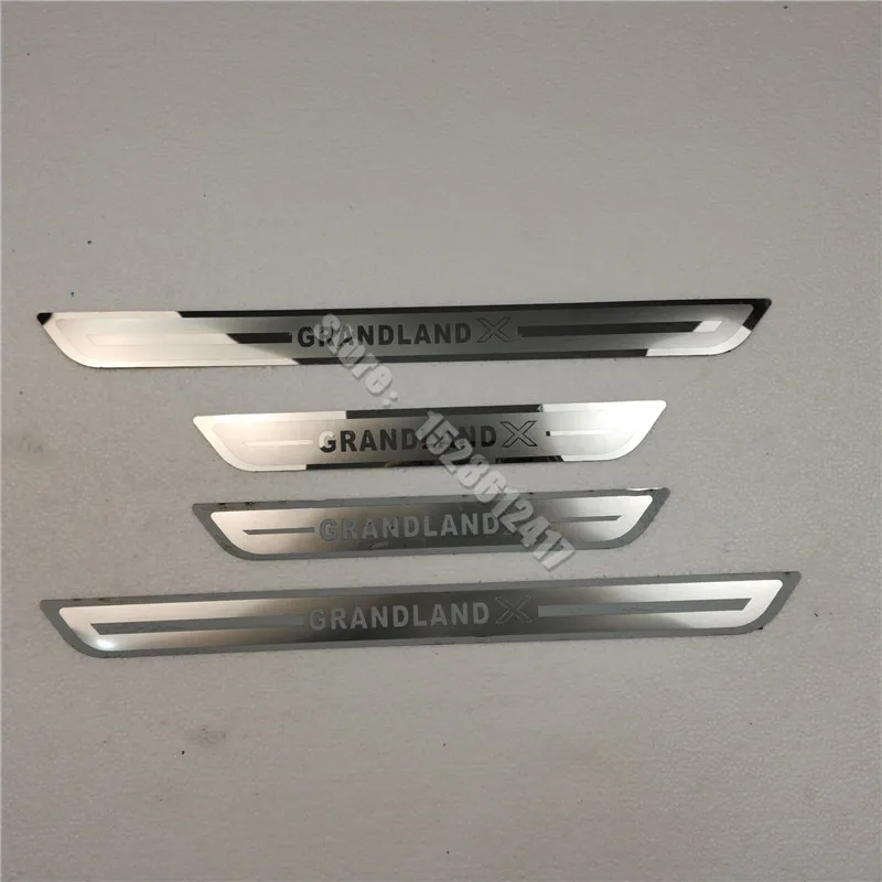 

for Vauxhall Opel Grandland X Car styling Stainless Steel Door Sill Scuff Plate Guards Threshold Pedal Styling Trim