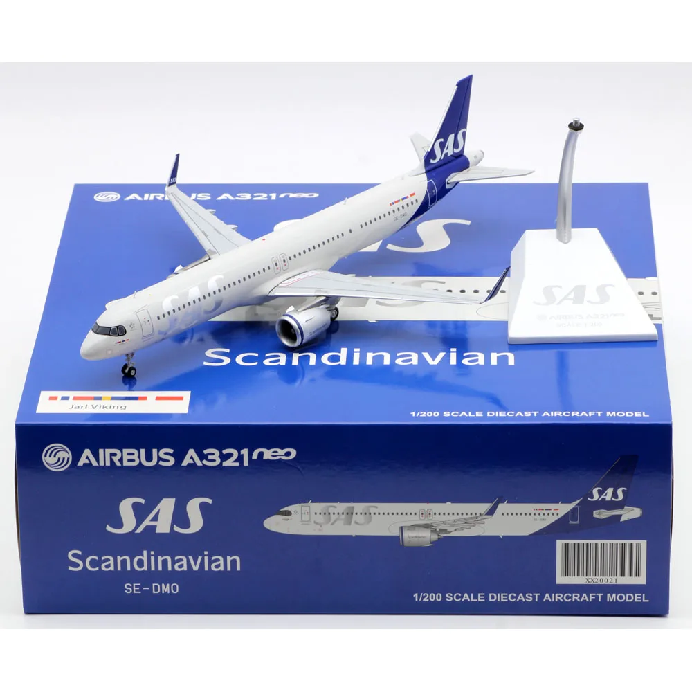 

1:200 Alloy Collectible Plane JC Wings XX20021 Scandinavian Airlines "Star Alliance" Airbus A321 Diecast Aircraft Model SE-DMO