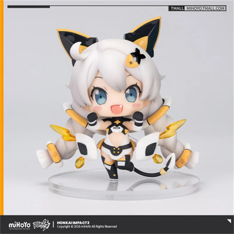 Anime Game Honkai Impact 3 COSPLAY Kiana·Moonlight Cat Q Cersion Figure PVC&ABS Safety Material Doll Decoration Gift