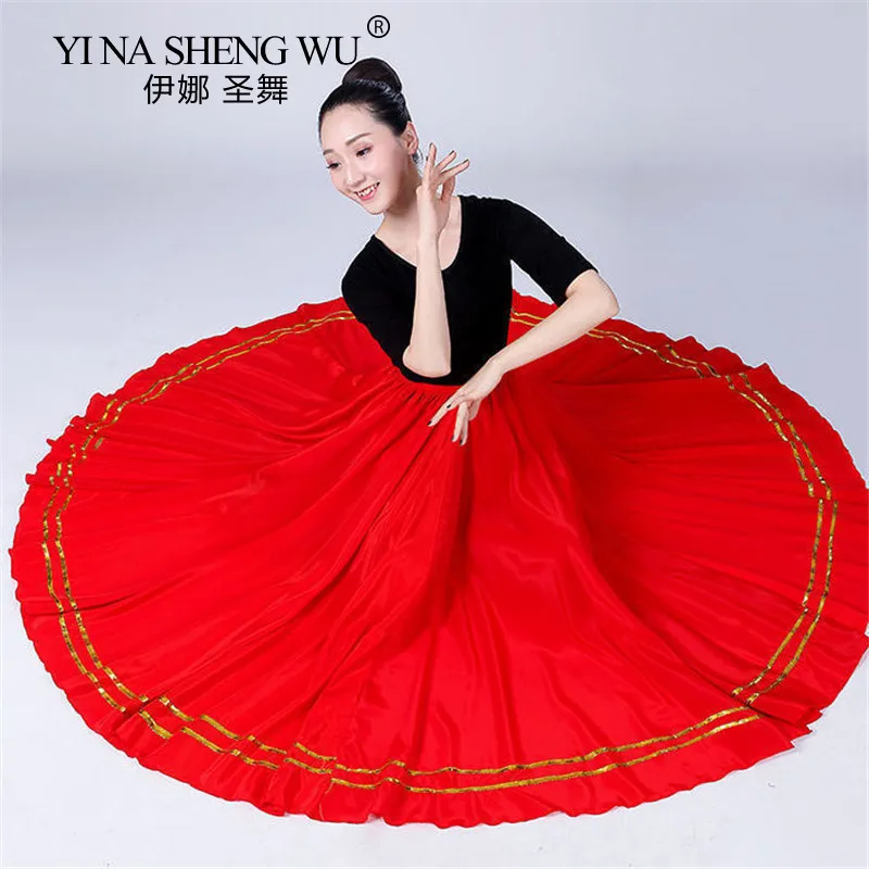 Fantasia feminina espanhola de chamamento, saia para dança do ventre, competição, vestidos grandes de balanço, estilo chinês