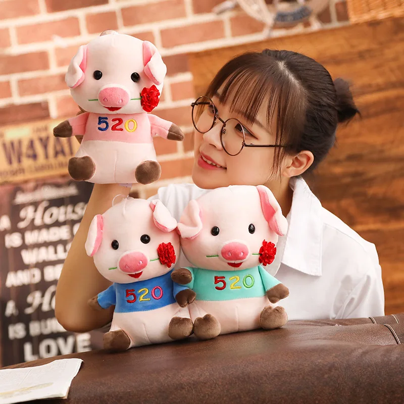 New Plush Toy Cartoon Confession Pig Stuffed Doll Children Girl Room Decoration Baby Christmas Birthday Gift Lovers Present