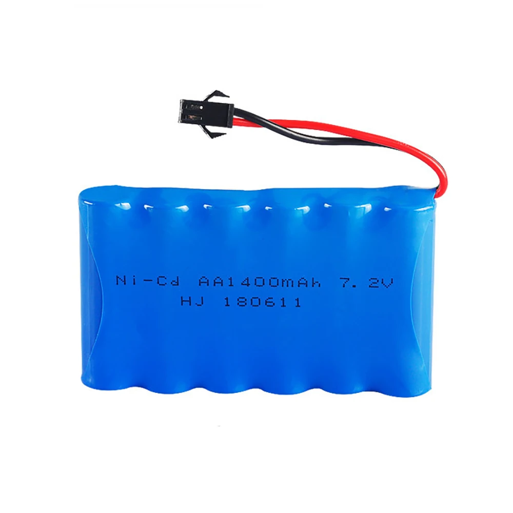 7.2V 400/700/1400/1800Mah NiCd แบตเตอรี่แบบชาร์จไฟได้ Pack RC รถบรรทุกถังรถไฟเรือแสงสิ่งอำนวยความสะดวกของเล่นอะไหล่