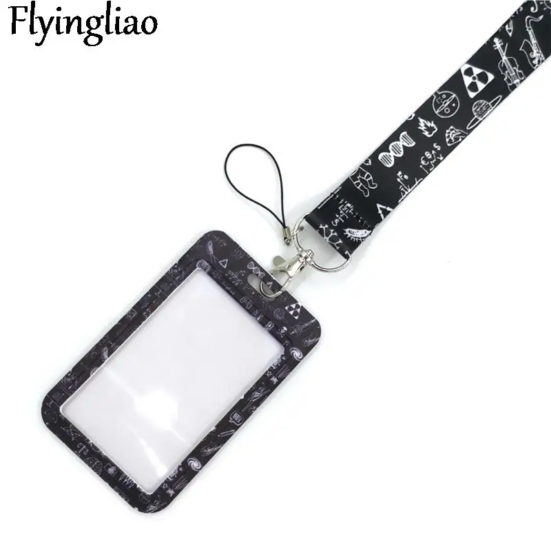 Mathematical Physics Knowledge Credit Card ID Holder Bag Student Women Travel Bank Bus Business Card Cover Badge Accessories 