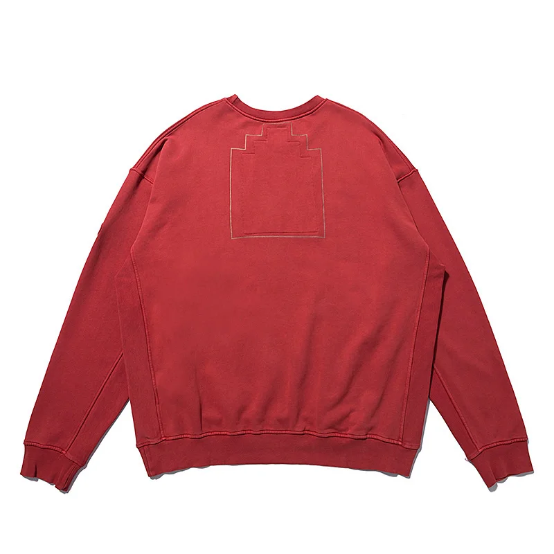 Classic Embroidery Cav Empt C.E Hoodies Men Women Spring Autumn Pullover Cotton Red Wine O-Neck All-match CAVEMPT Sweatshirts