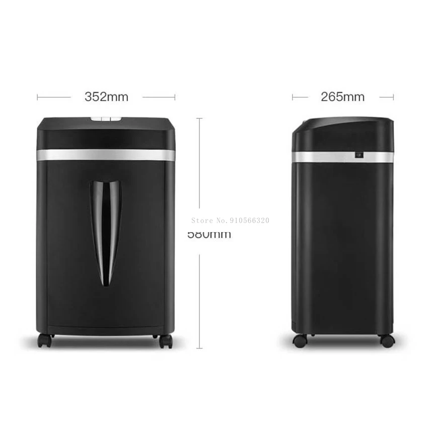 20L High Secrecy Level A4 Size Office Automatic Electric Paper Shredder Effect 2x10mm Electric Card Paper Crush Shredder C-838T