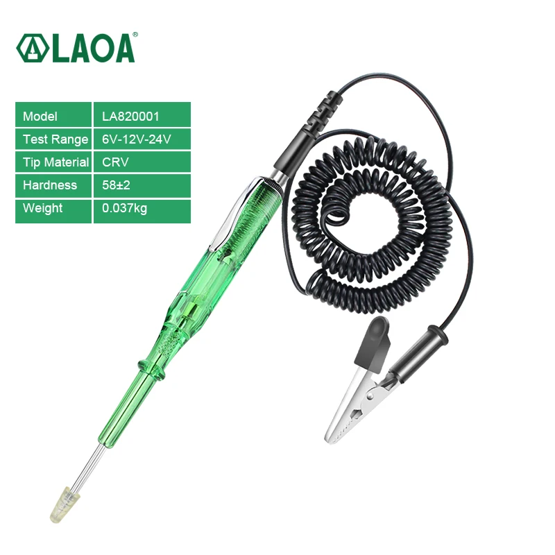 LAOA 12V 24V Voltmeter Voltage Probe Test Pencil Volt Meter Electric Indicator Power Detector Tester Socket Car Repair