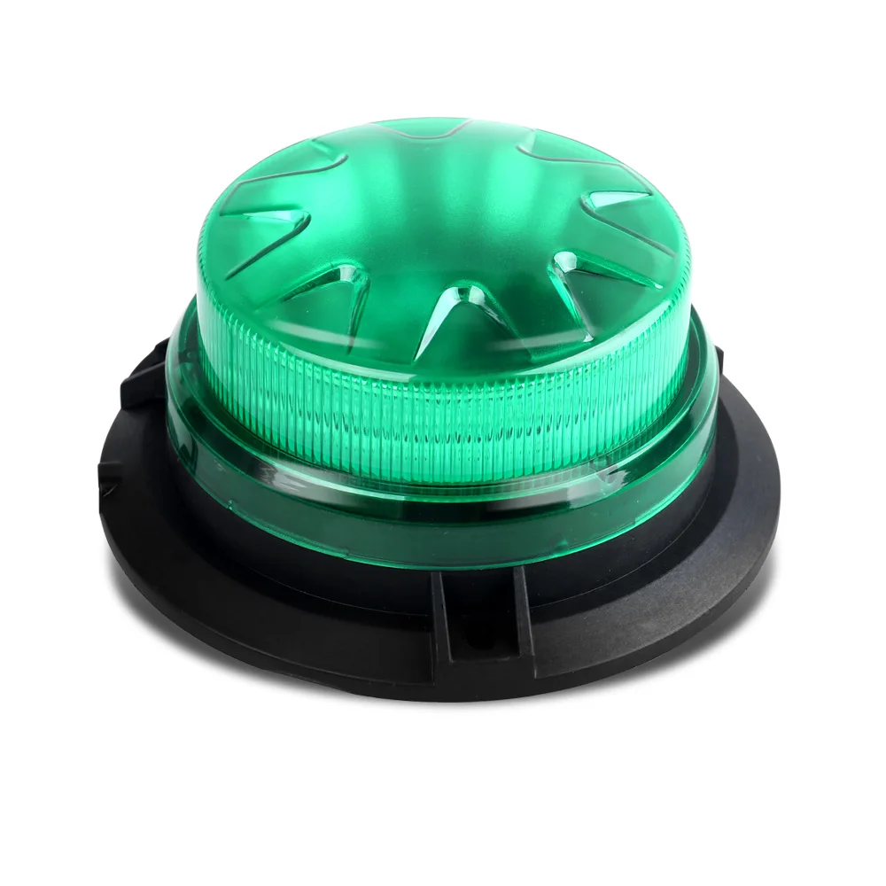 

Bogrand 9-28V Mini Led Green Rotating Strobe Warning Police Beacon Light Emergency SOS Light With Magnetic Base