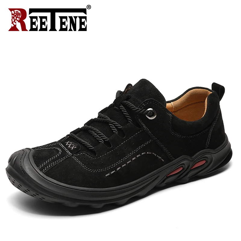 

REETENE Fashion Men'S Leather Casual Shoes Spring Men'S Driving Shoes Outdoor Non-Slip Shoes Men Big Size 38-46 Men'S Loafers