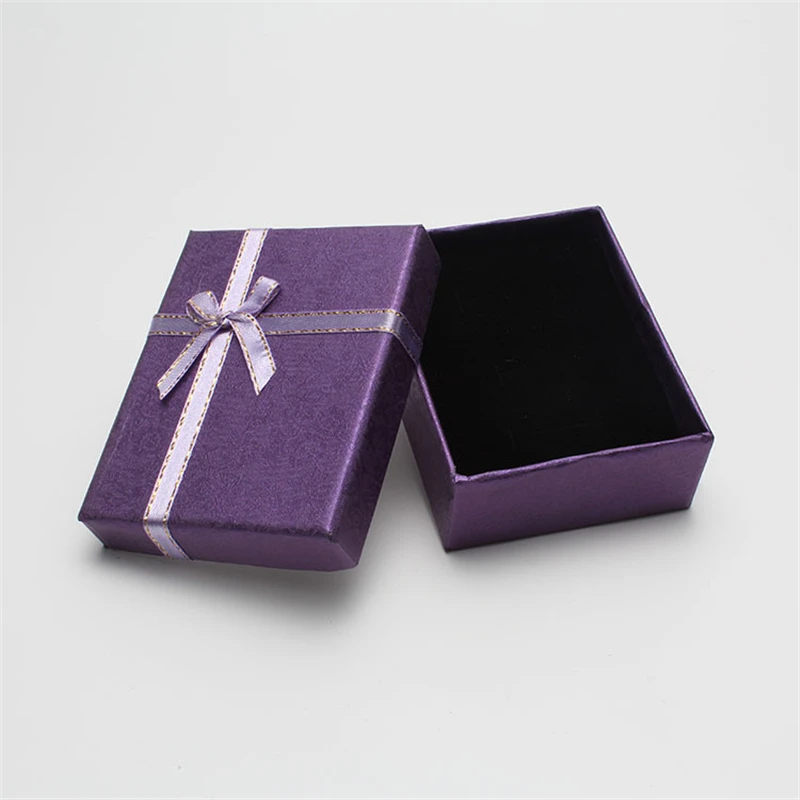 DoreenBeads 9*7*3cm Shiny Jewelry Box Necklaces Earrings Bracelets Boxes Gift Packing Wholesale Display Classic Bowknot 1 Piece