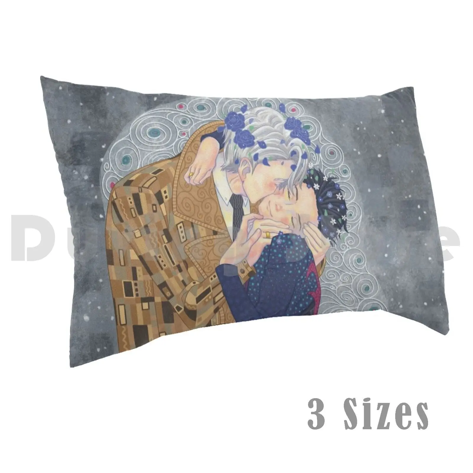 Kiss On Ice Pillow Case Printed 50x75 Kiss Love Love Wins Ice Skating Figure Skating Art History Parody Humor