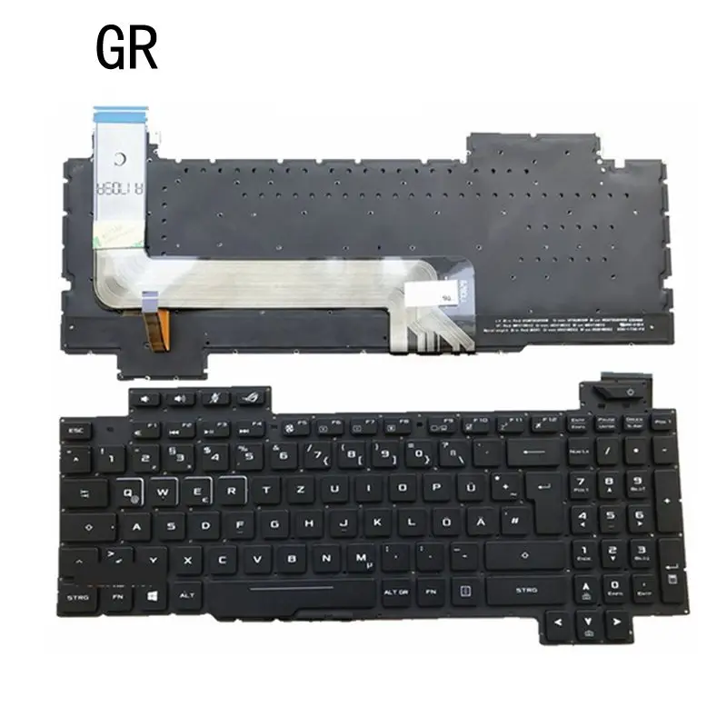 Imagem -02 - Teclado Retroiluminado para Asus Rog Strix sp la Reino Unido gr Gl503 Gl503v Gl503vd Gl503vd-db71 Gl503vm Gl503vs