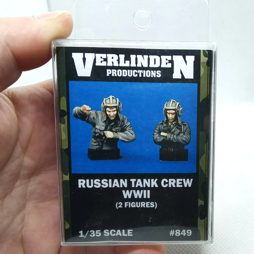 1/35 WWII Russian Tank Crew Tankers (2 Half-figures/Set) VERLINDEN #849 Resin Model Unassembled Uncolored