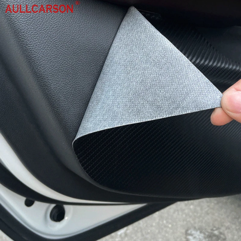 For Chery Tiggo 8 Pro 2022 2023 Leather Door Anti Kick Pad Protection Stickers Carbon Fiber Inner Side Edge Film Car Accessories