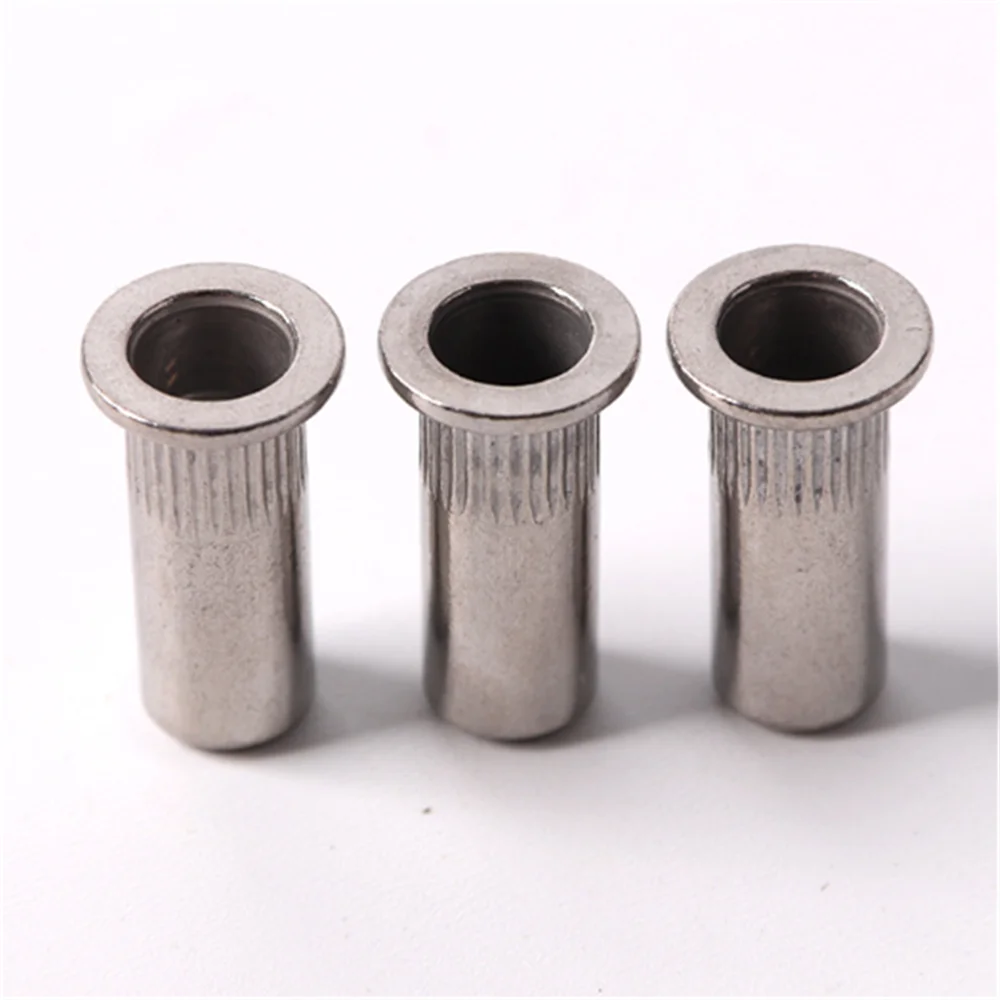 M5/M6/M8/M10 Flat Round Head Cylindrial Rivet Nut With Blind Hole Insert Riveting Nuts inserti Rivnut Insertos Inserts Inserto