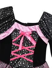 Halloween Witch Costume for Girls with Silver Stars #4