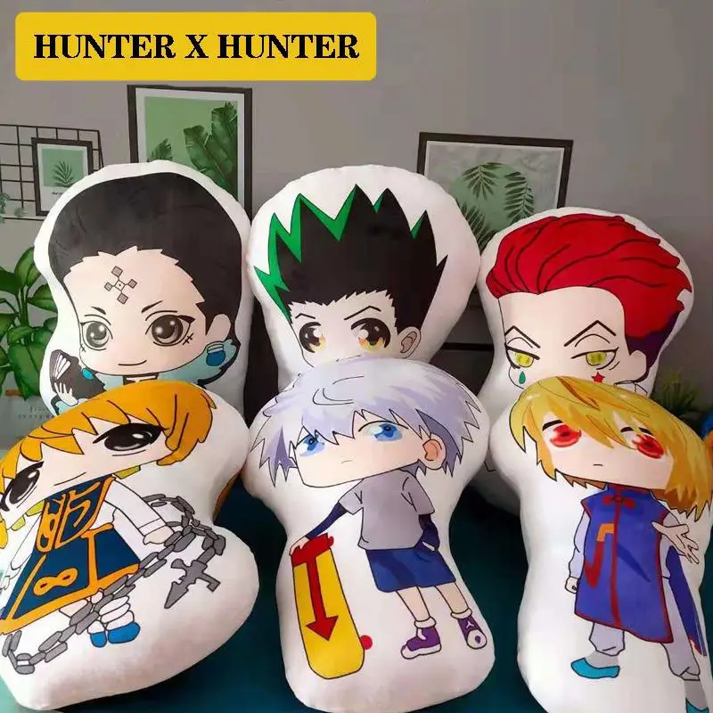 10/45cm Hunter X Hunter Anime Plush Doll Cartoon Two Dimensions Sofa Cushion Pillow Gon Freecss Hisoka Killua Plushie Kids Toys