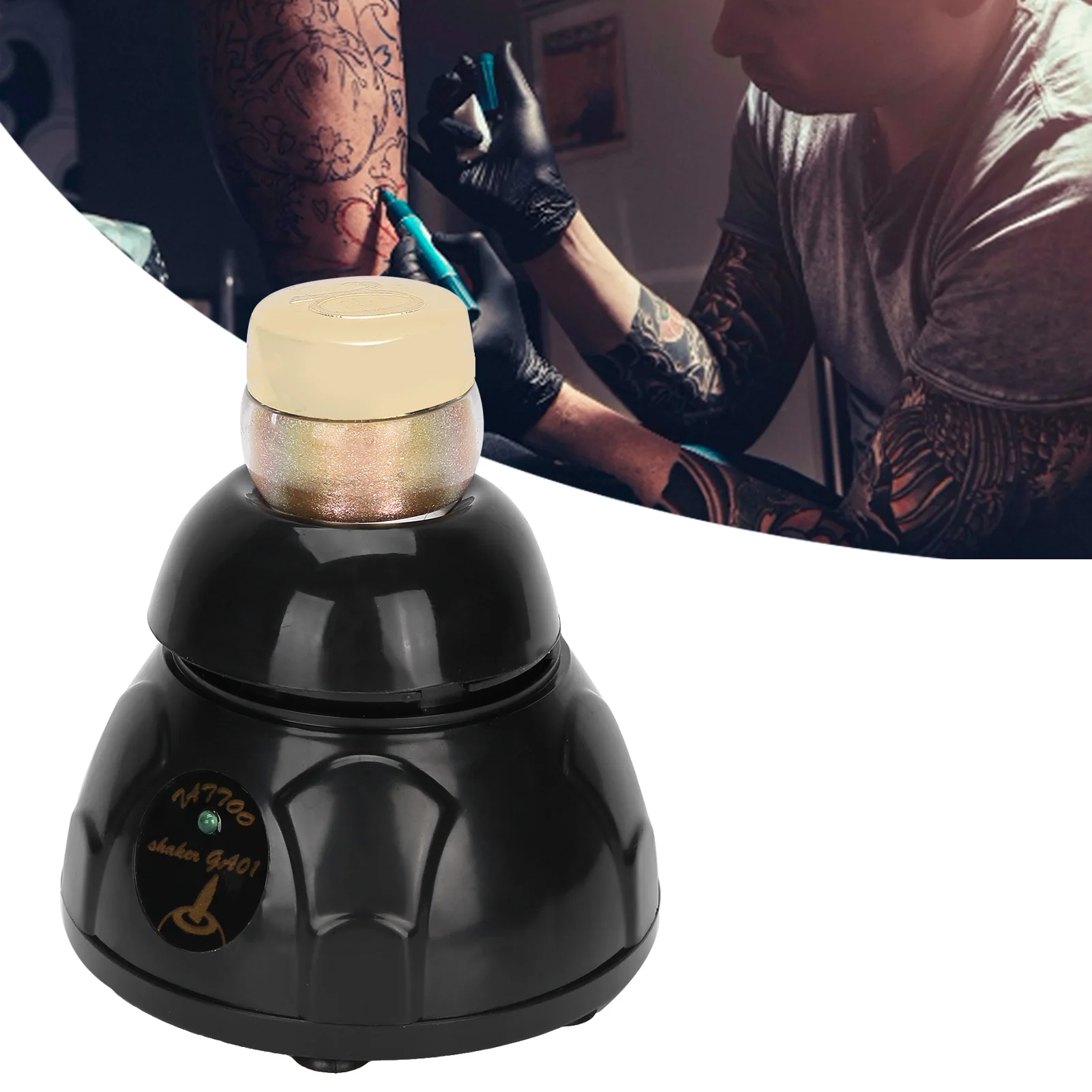 

Tattoo Pigment Ink Electric Shaker Anti-Skid Base Plastic Steel Stirrer Nail Polish UV Gel Vortexer Mixer Machine Black 100‑240V