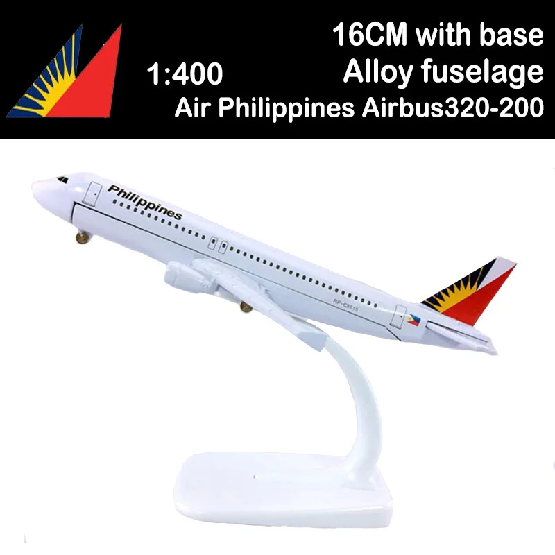 

1:400 Air Philippines Airplane 320-200 Model with Base Alloy Aircraft Plane Airliner Display Toy Model Collection Boy Gift