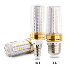 Nowy 12W 16W 18W 220V/AC żarówka E14 E27 LED lampa SMD2835 żarówka kukurydza żarówka kukurydza oświetlenie żyrandol ciepły biały zimny biały