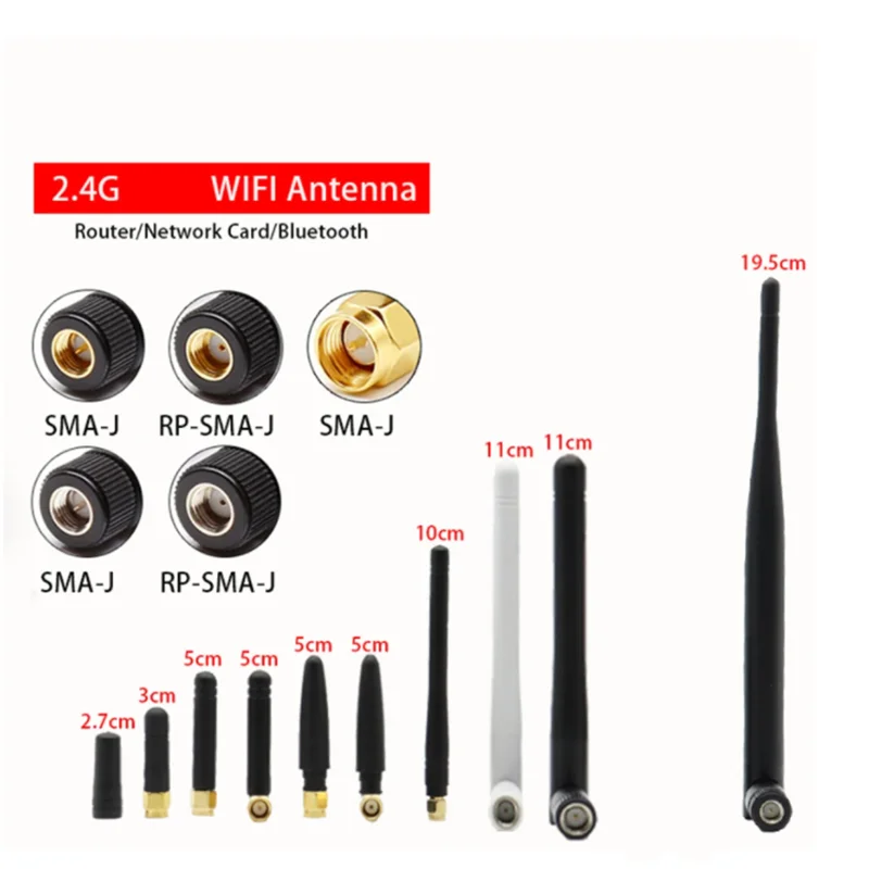 3 piece 2.4G  wifi bluetooth antenna 22 type extenal glue stick antenna SMA interface 8dbi high gain 2400-2500MHz