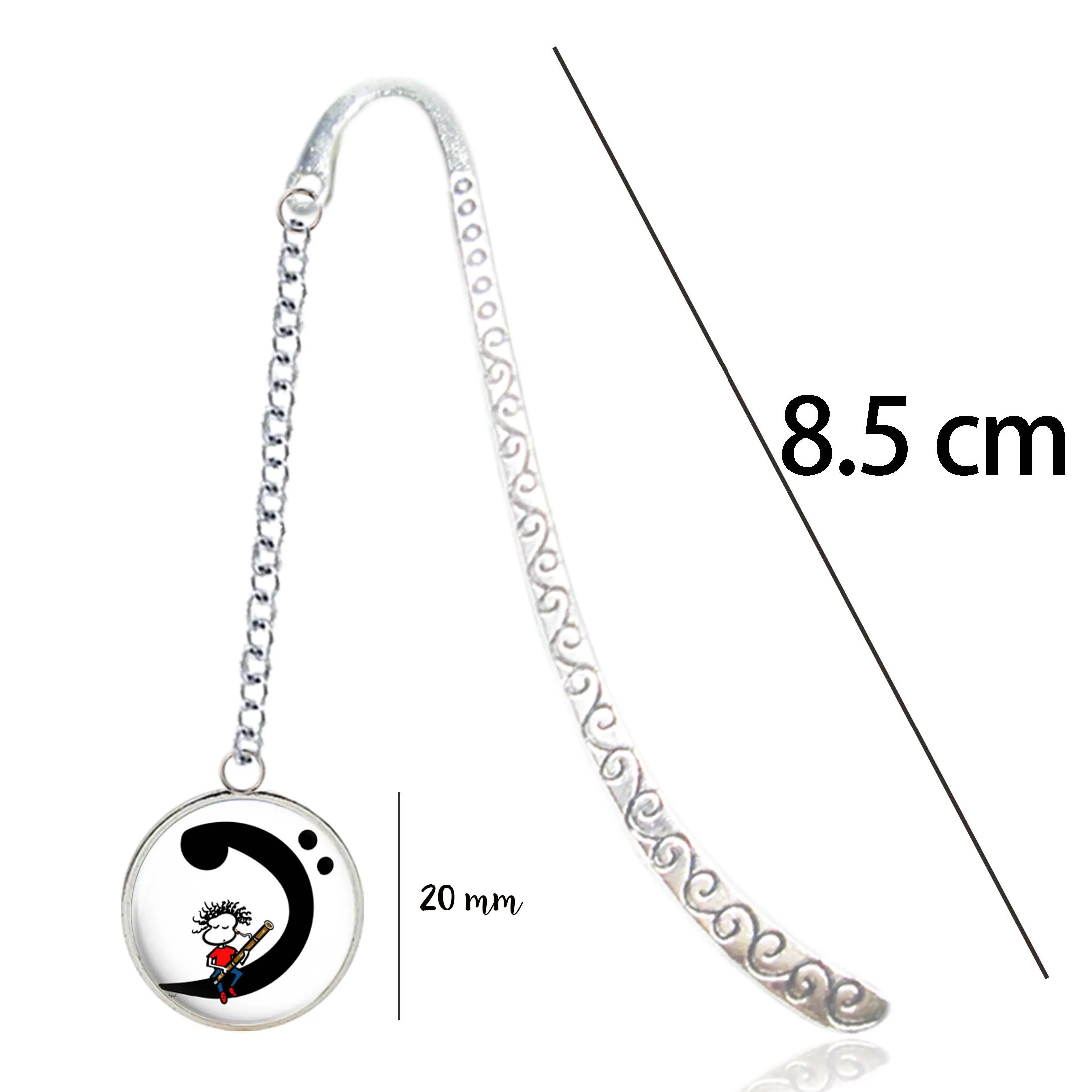 BASS Clef Logo Keep It Low Icon Flat Sign Bookmark Music Instrument Piano Musical Notes Symbol Notebook Book Mark Marque Page