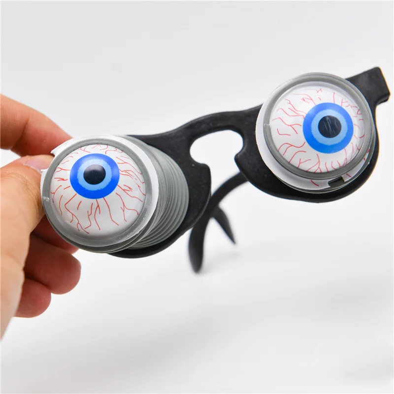 Halloween party dress-up props spring glasses funny eyeball glasses April Fool's day spoof tricky glasses