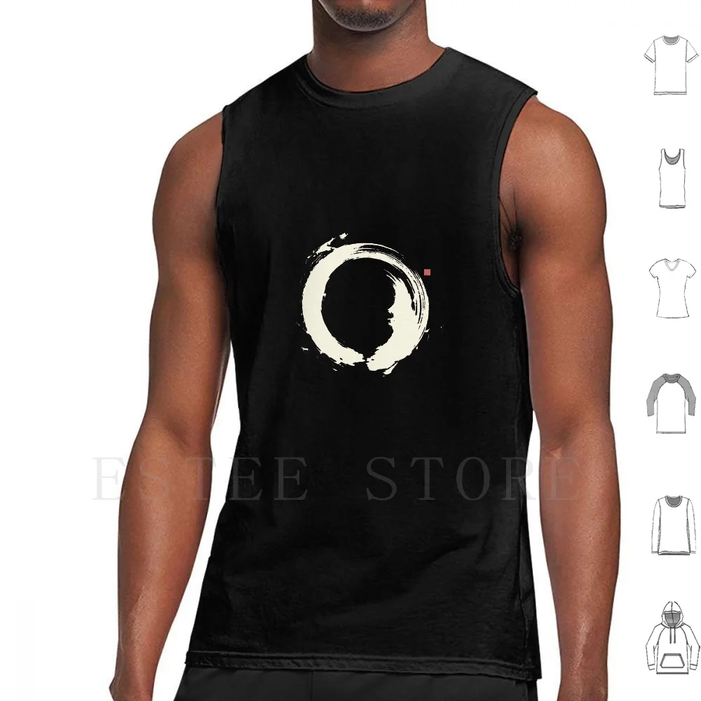 Black Ensō / Japanese Zen Circle Tank Tops Vest Enso Vector Feng Shui Fengshui Zen Buddhism Symbol Sign Asia Non Western